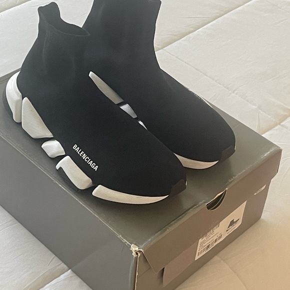 Balenciaga Monochrome Sock Sneakers Speed 2.0